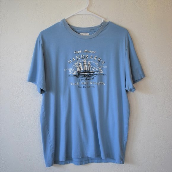 J Crew Vintage Graphics Mens Sz M Capt. Alastair Mandrake's T-Shirt 100% Cotton - Picture 1 of 11